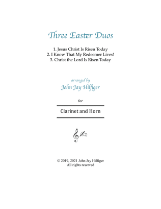 Book cover for Three Easter Duos for Clarinet and Horn