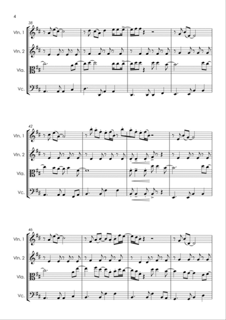 I Just Called To Say I Love You String Quartet scores gallery preview page 6