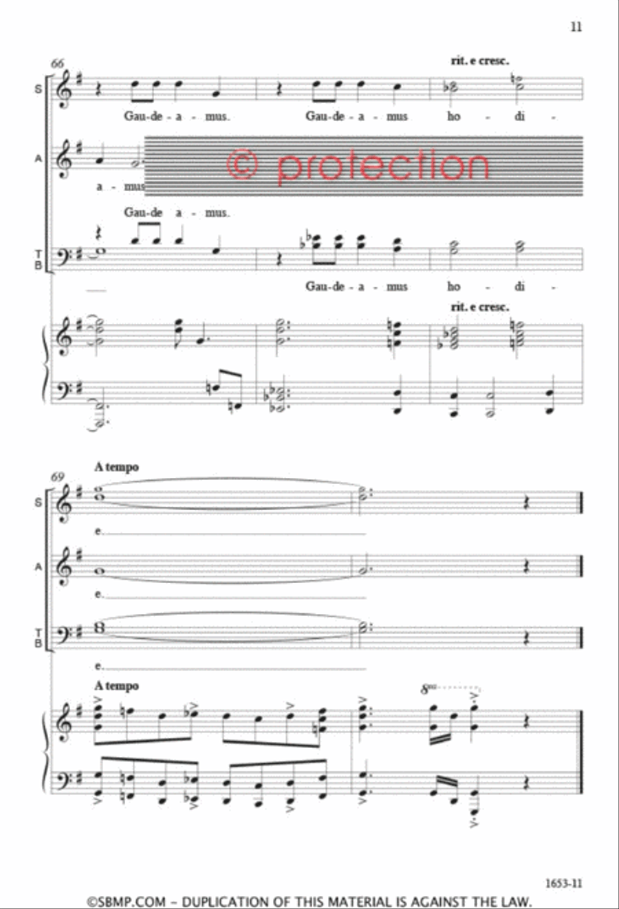 Gaudeamus Hodie 4-Part scores gallery preview page 10