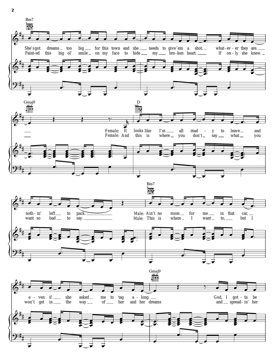 Ready, Set, Don't Go Ready, Set, Don't Go Piano, Vocal, Guitar scores gallery preview page 2