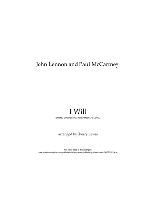 Book cover for I Will