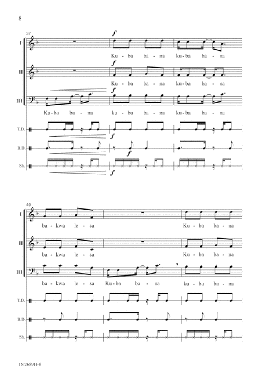 Bonse Aba 3-Part scores gallery preview page 9