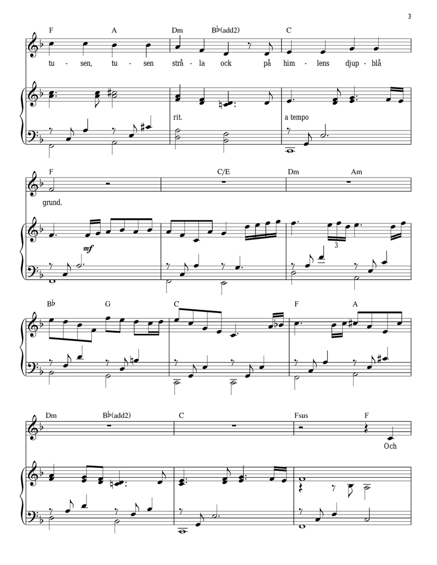 A Thousand Lights Piano Solo scores gallery preview page 3