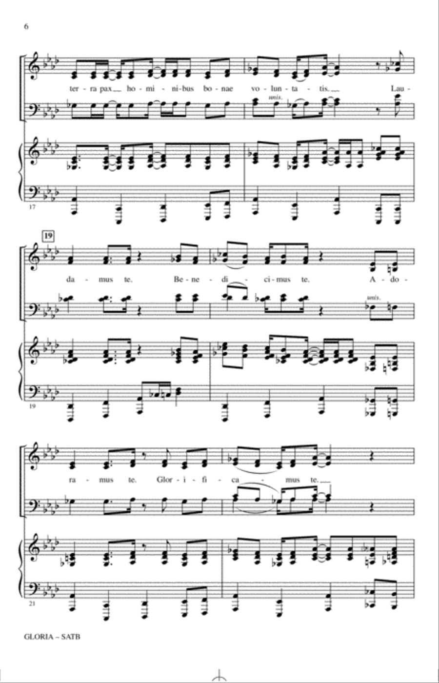 Gloria Gloria 4-Part scores gallery preview page 4
