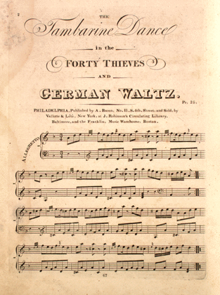 The Tambarine Dance in the Forty Thieves and German Waltz