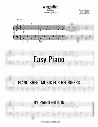 Wiegenlied | Schubert’s Lullaby (Easy Piano Solo)