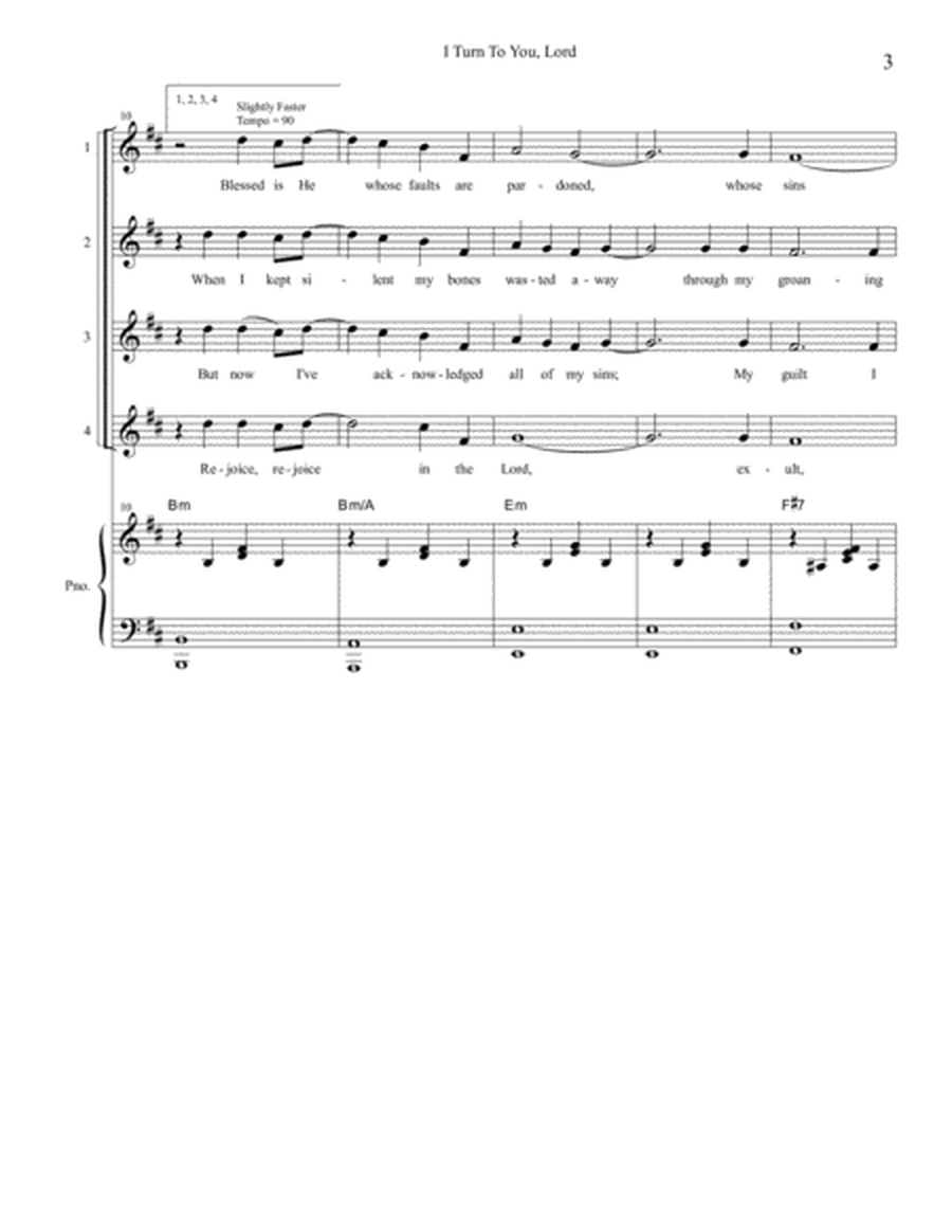 I Turn To You, Lord (Solo with SATB) image number null