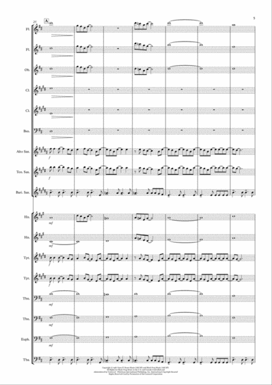 Sweet Child O' Mine Large Ensemble scores gallery preview page 5