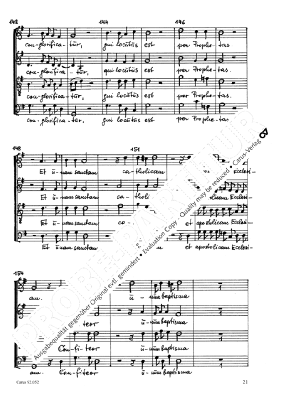 Missa canonica 4-Part scores gallery preview page 22