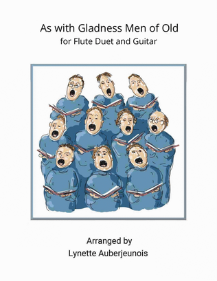 As with Gladness Men of Old - Flute Duet with Guitar Chords