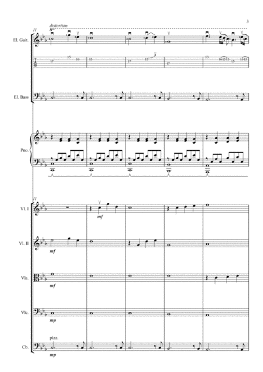 Ricordo (Full score and Set of parts) Chamber Orchestra scores gallery preview page 3