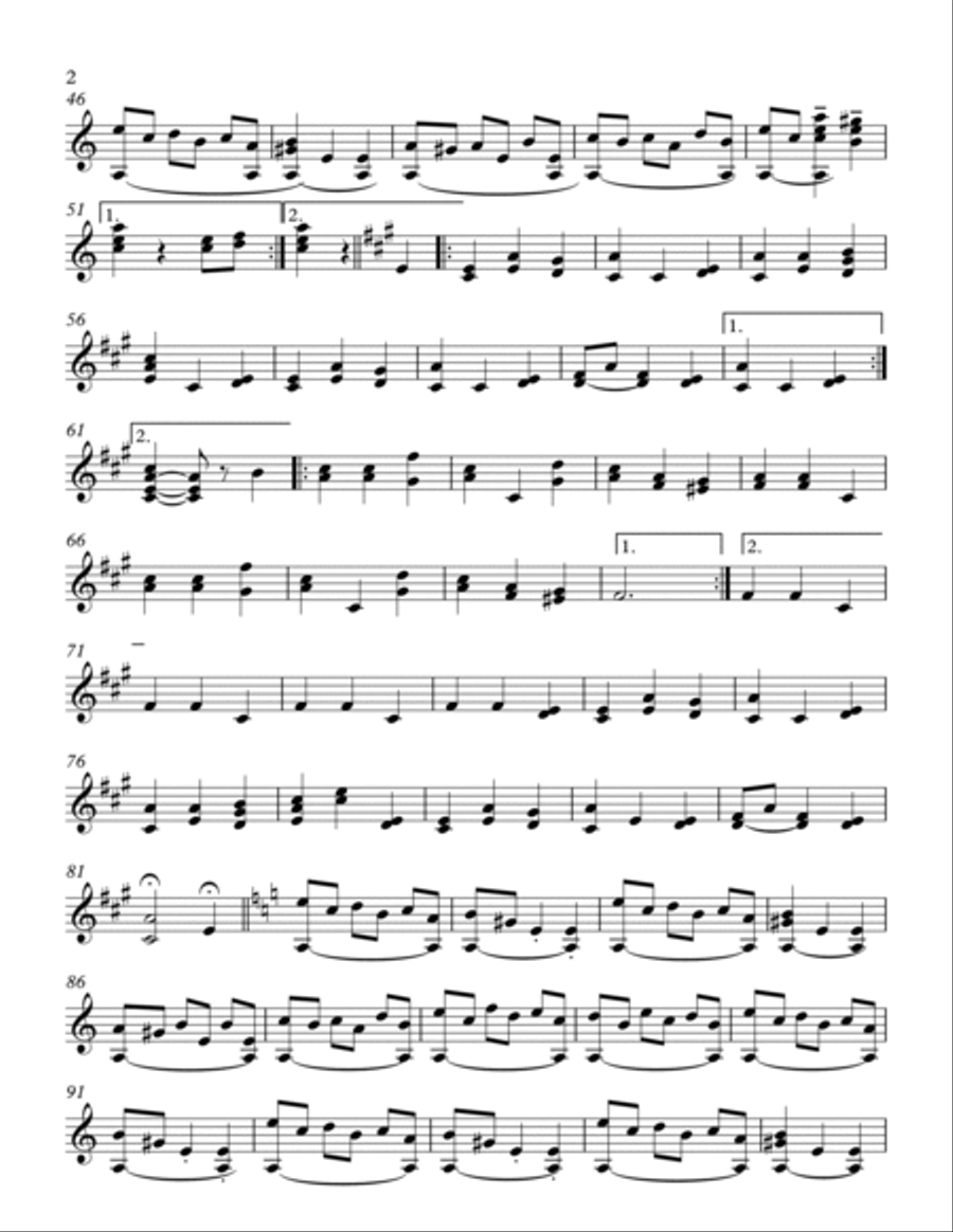 Air a Dancer Air a Dancer Classical Guitar scores gallery preview page 2