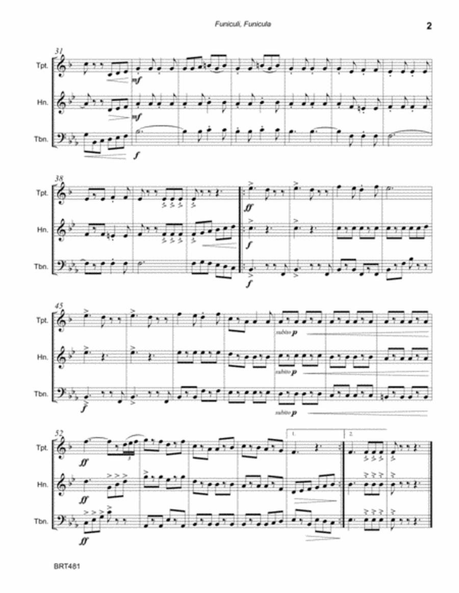 FUNICCULI, FUNICCULA - Brass Trio (unaccompanied) image number null