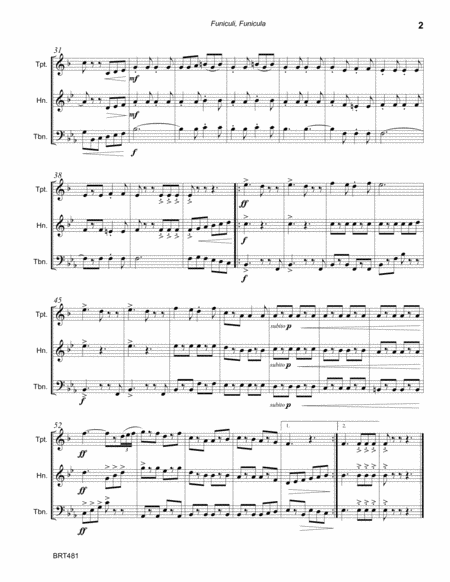 FUNICCULI, FUNICCULA - Brass Trio (unaccompanied) image number null