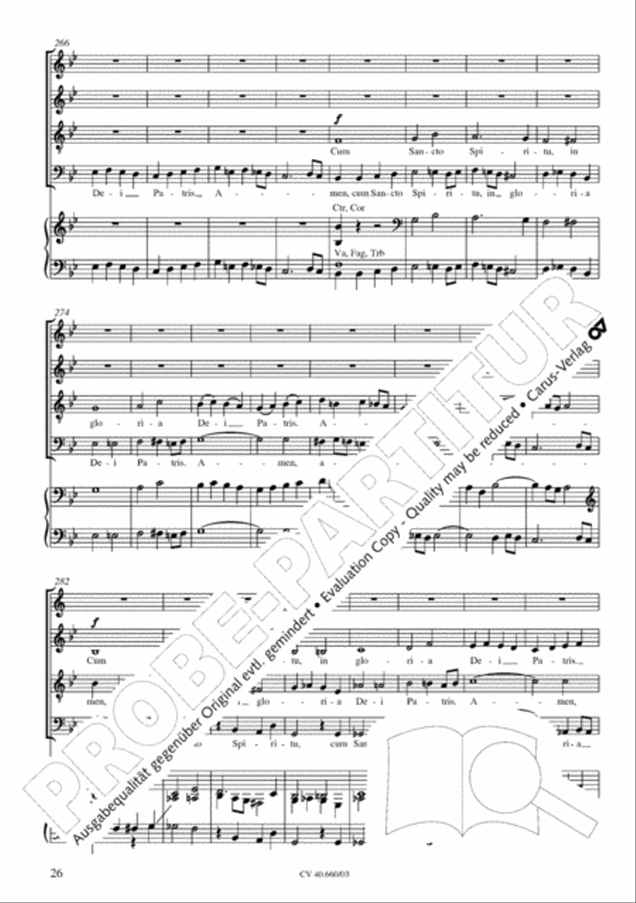 Mass in E flat major (Messe in Es) SATTB scores gallery preview page 27