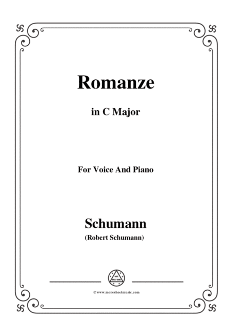 Schumann-Romanze,in C Major,for Voice and Piano Voice Solo scores gallery preview page 1