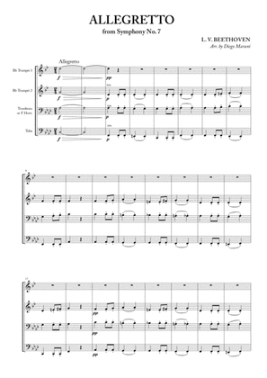 Book cover for Allegretto from Symphony No. 7 for Brass Quartet