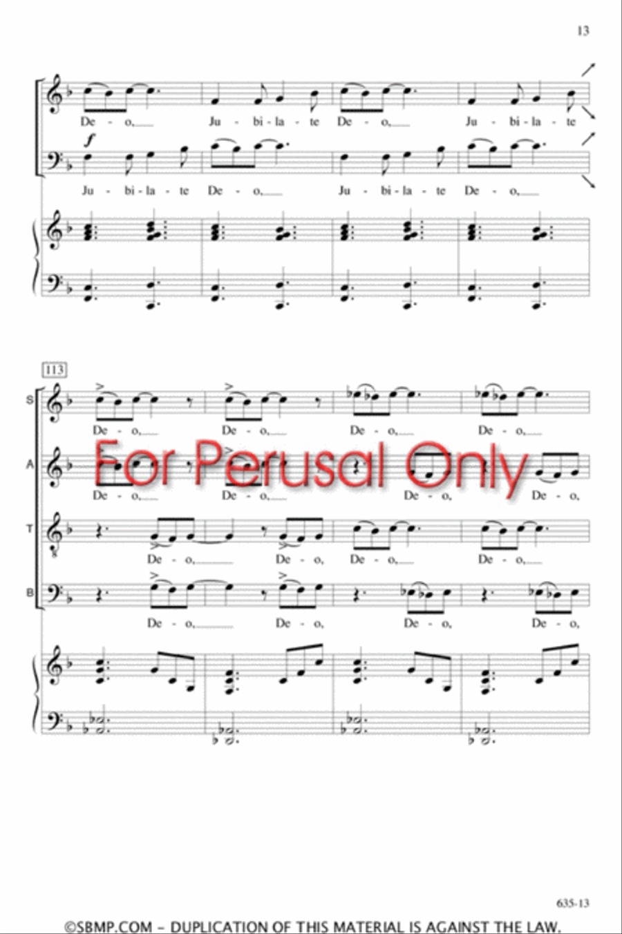 Jubilate Deo - SATB Octavo 4-Part scores gallery preview page 12