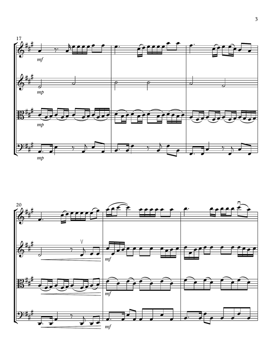 Halo String Quartet scores gallery preview page 3