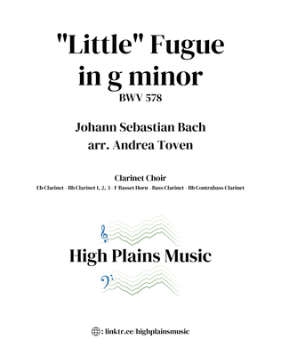 Book cover for "Little" Fugue in g minor, BWV 578