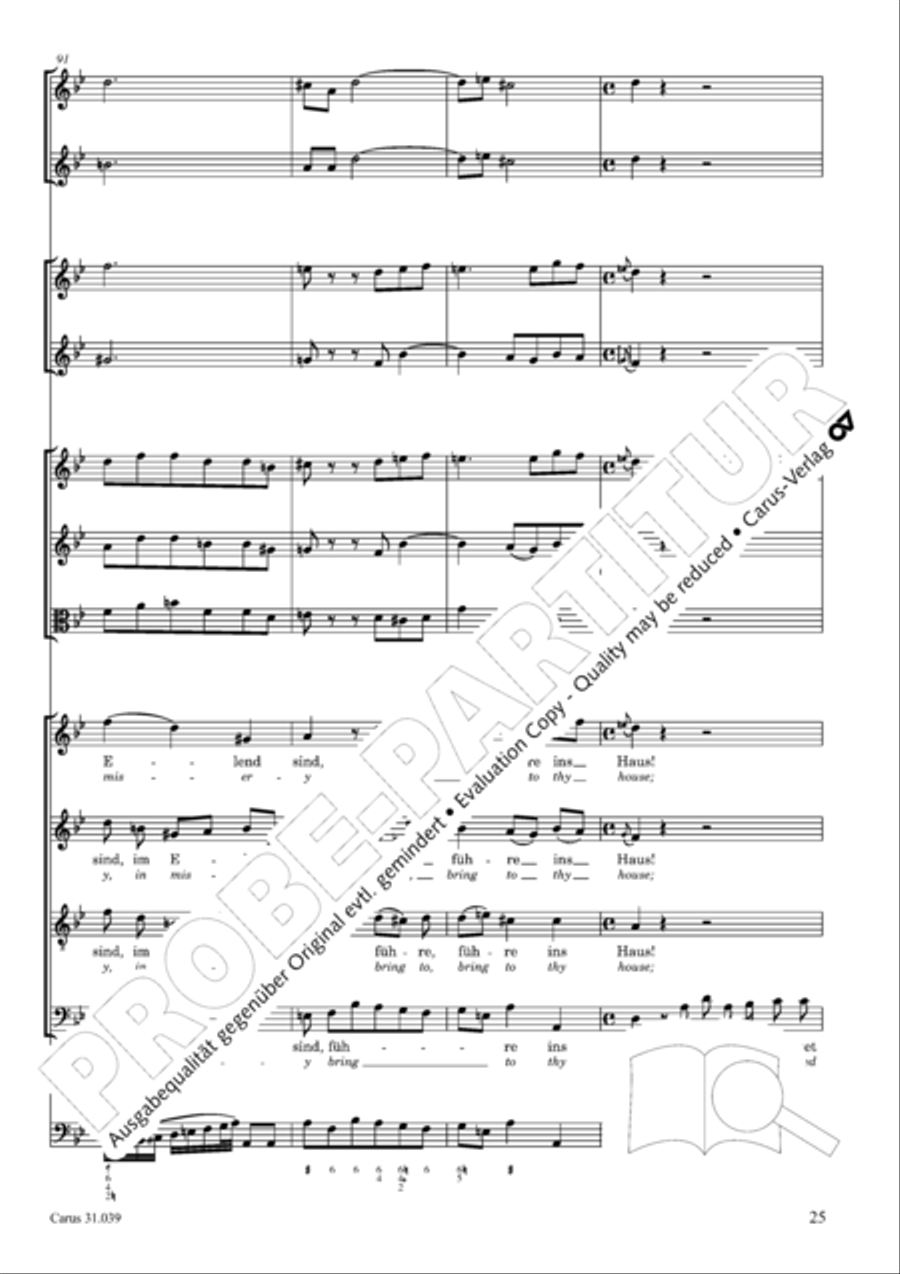 Give the hungry ones thy bread (Brich dem Hungrigen dein Brot) 4-Part scores gallery preview page 25