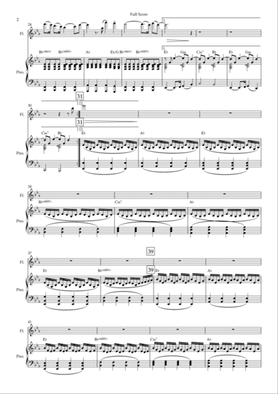 Fix You Flute Solo scores gallery preview page 2
