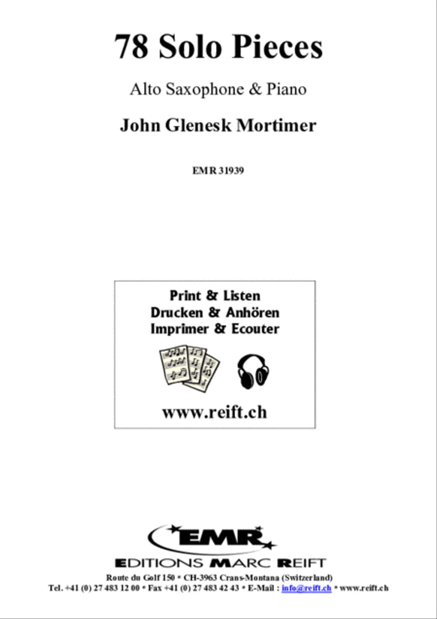 78 Solo Pieces Alto Saxophone scores gallery preview page 2