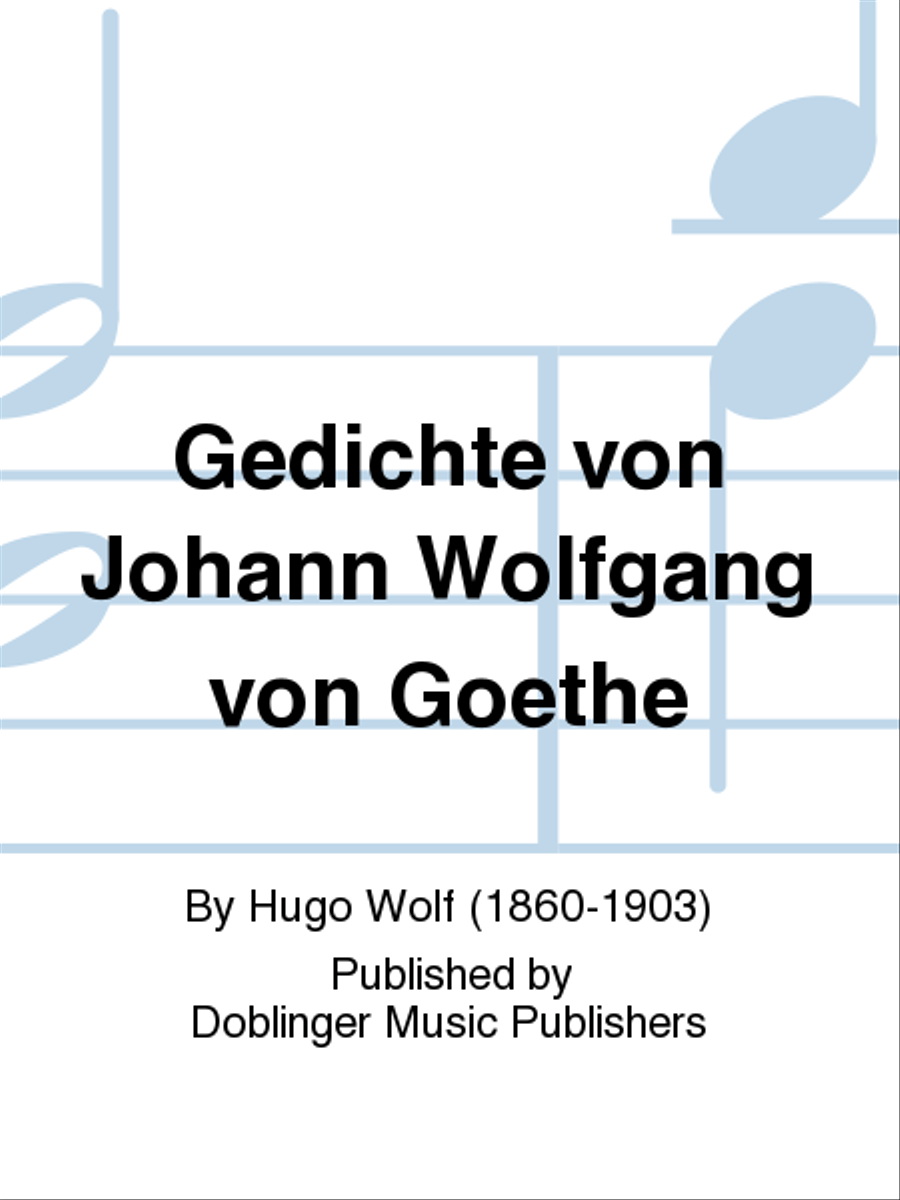 Gedichte von Johann Wolfgang von Goethe Tenor Voice scores gallery preview page 1