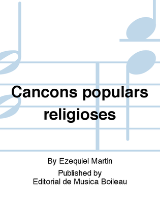 Cancons populars religioses