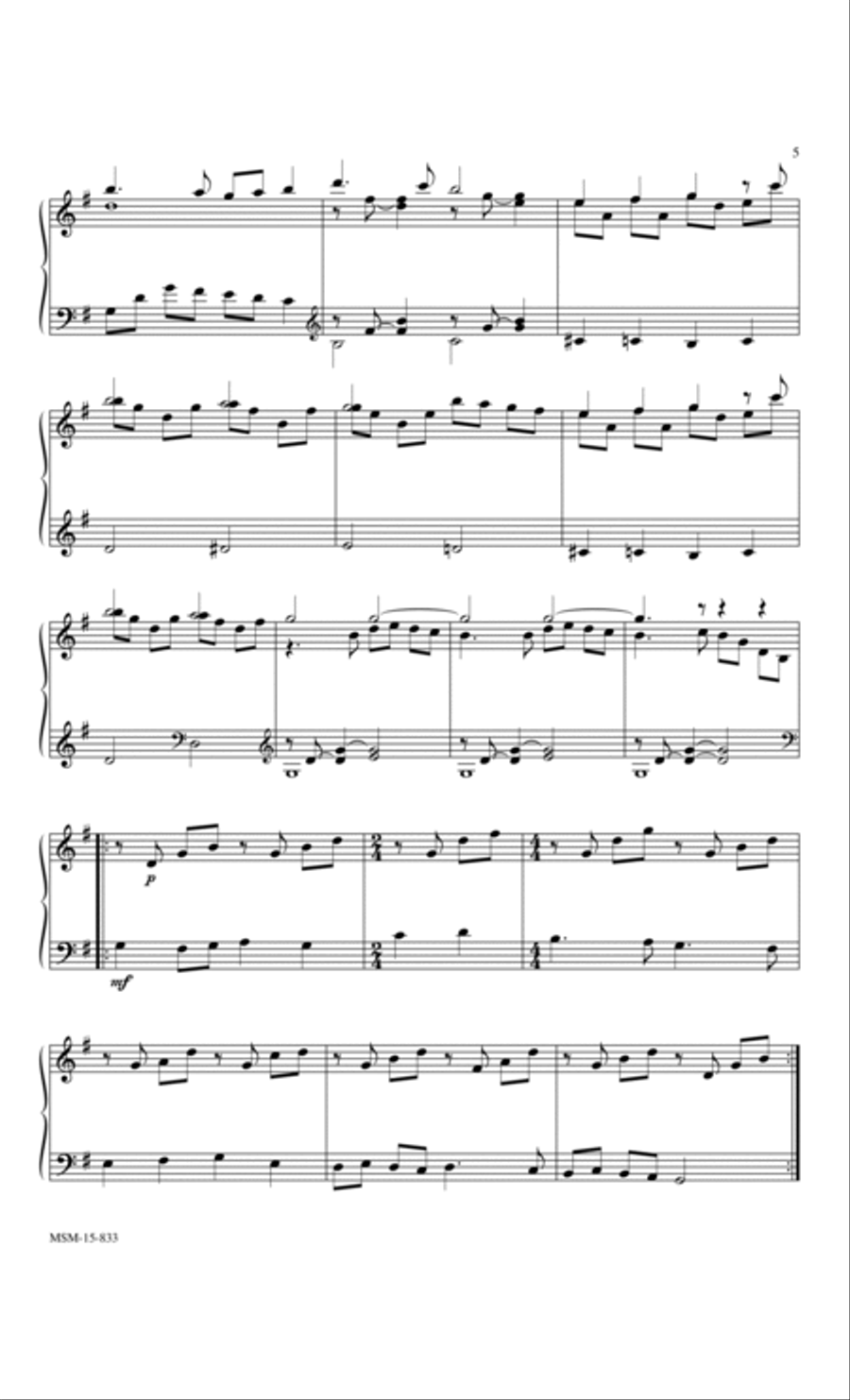 Morning Has Broken Piano Solo scores gallery preview page 5