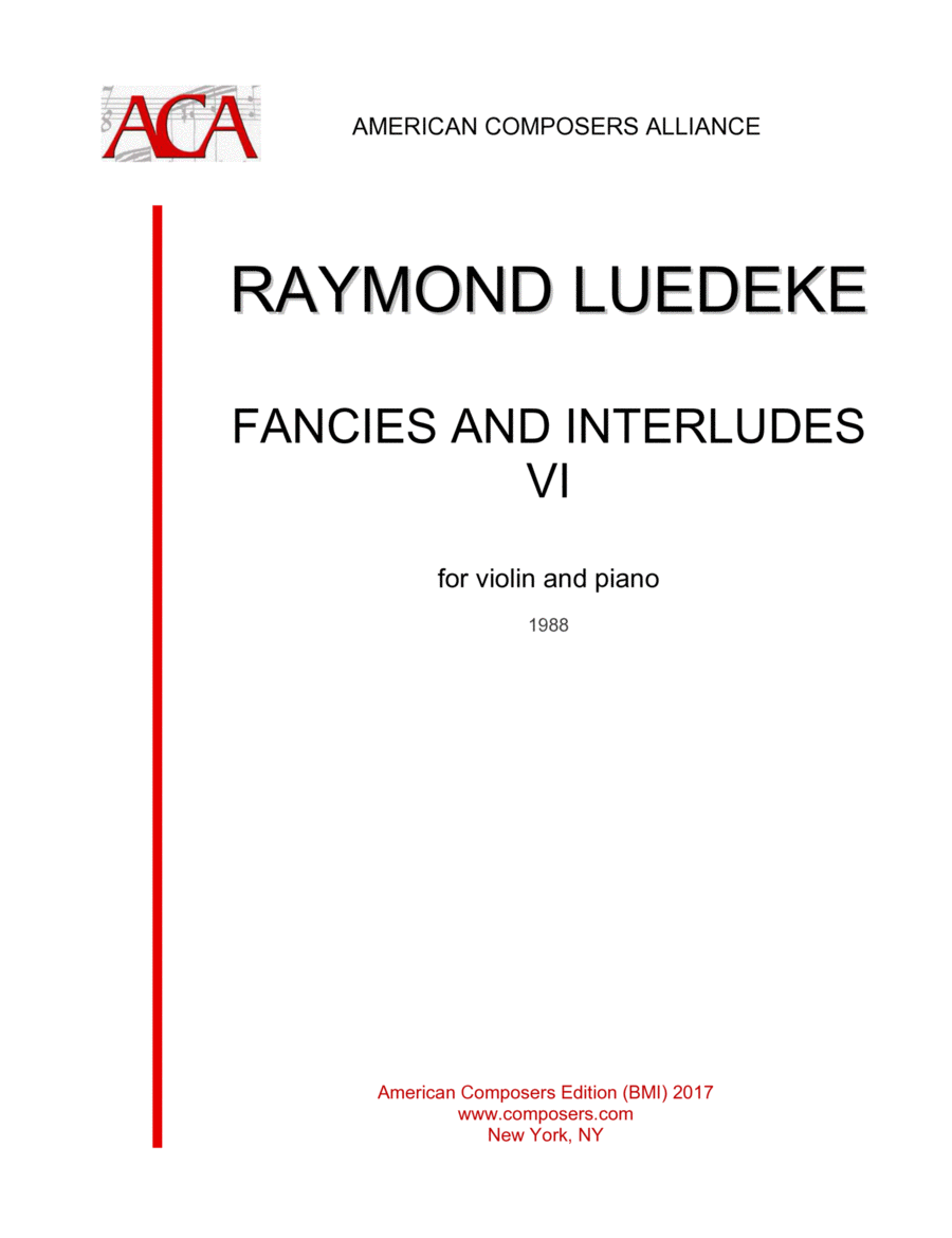 [Luedeke] Fancies and Interludes VI Violin Solo scores gallery preview page 1
