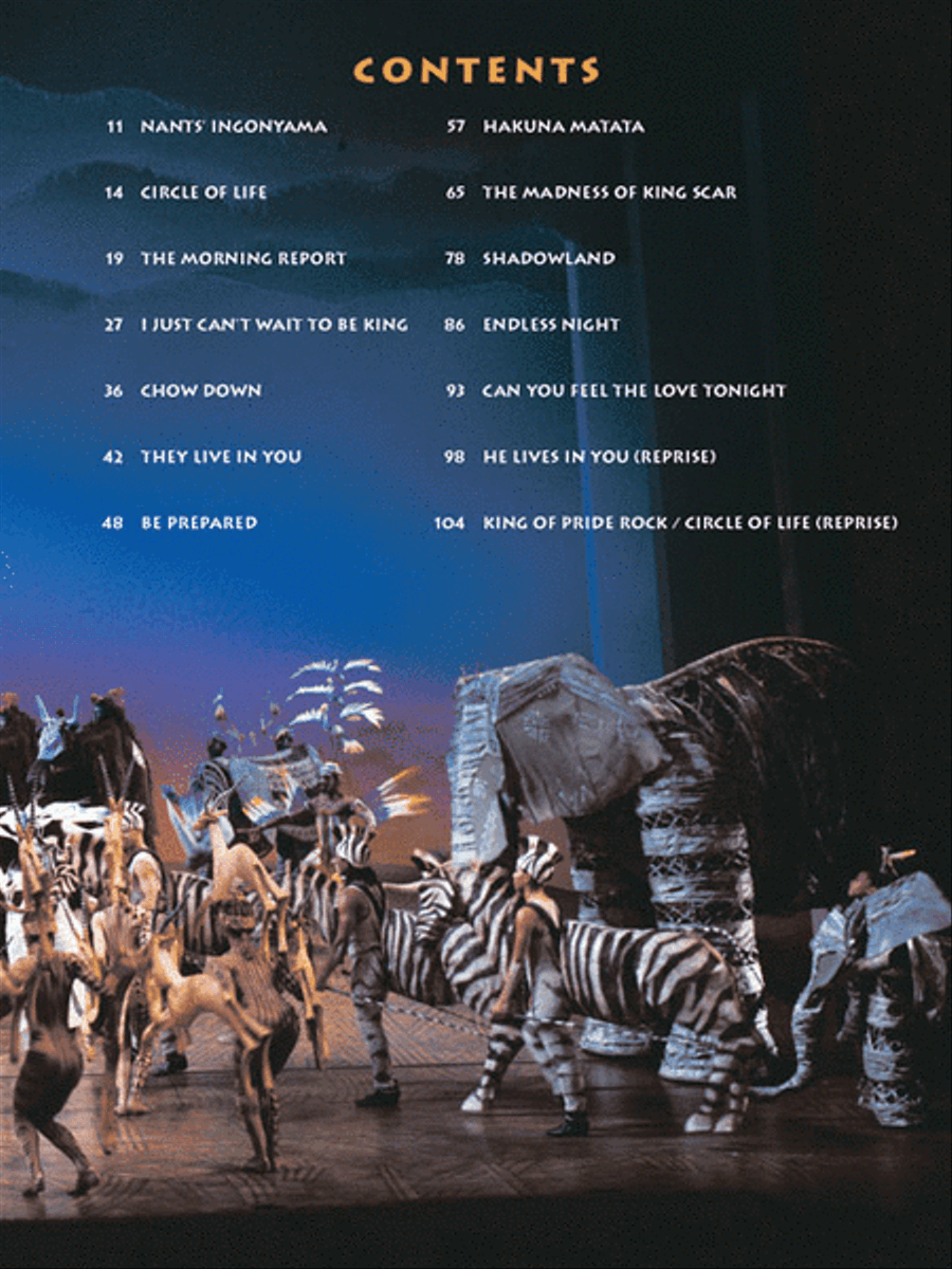The Lion King – Broadway Selections Piano, Vocal, Guitar scores gallery preview page 2