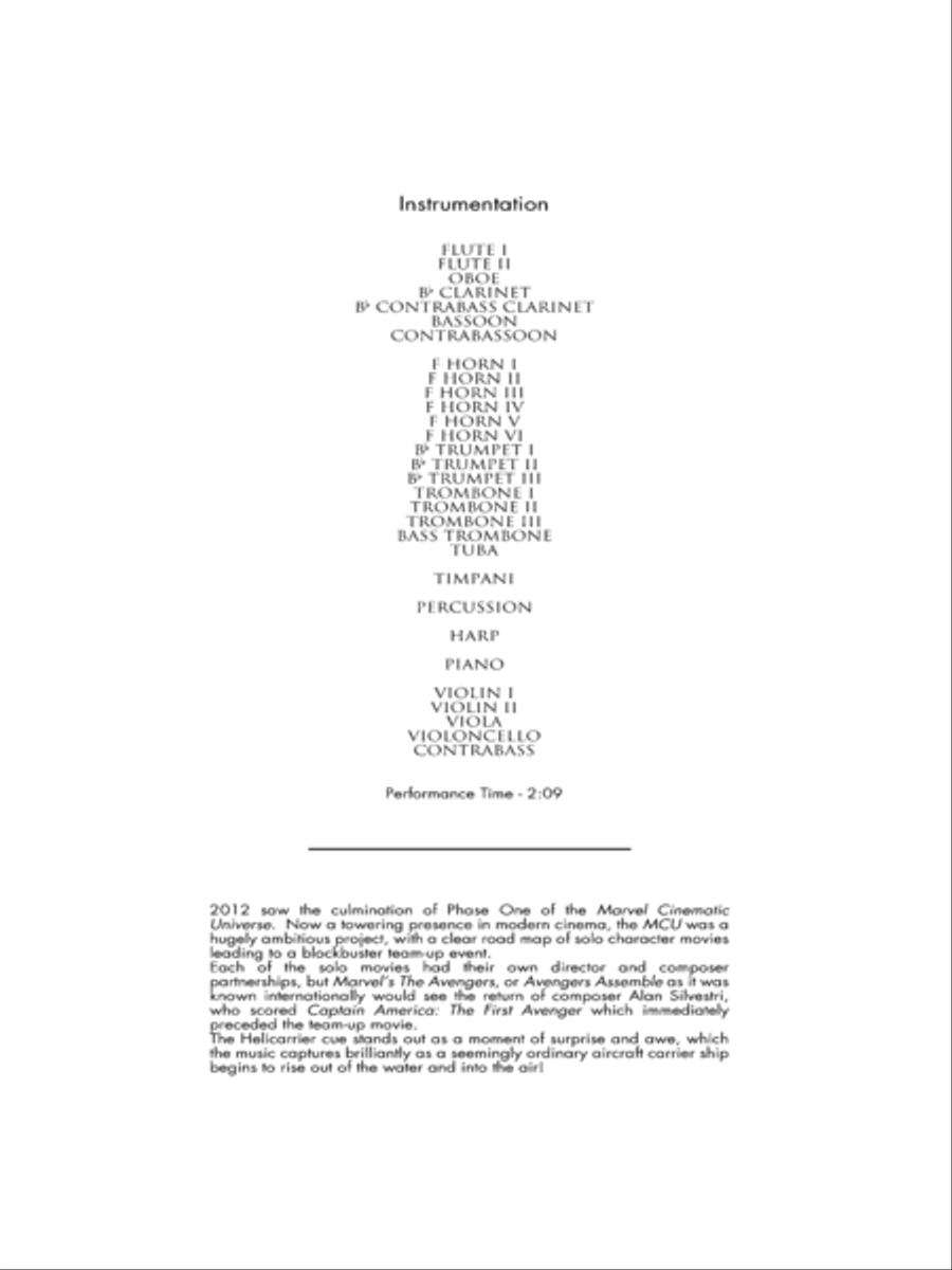 Helicarrier - Score Only Full Orchestra scores gallery preview page 2
