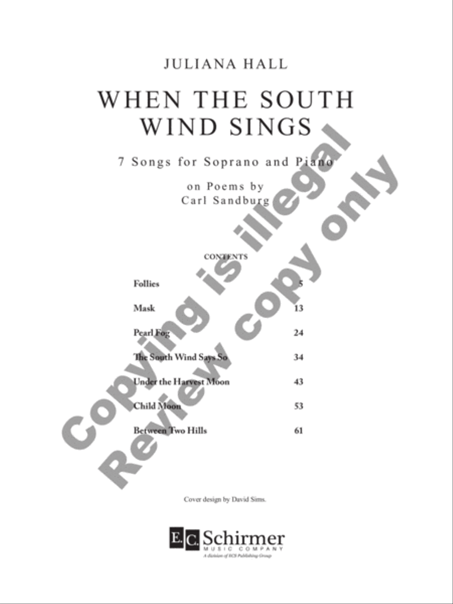When the South Wind Sings Soprano Voice scores gallery preview page 19