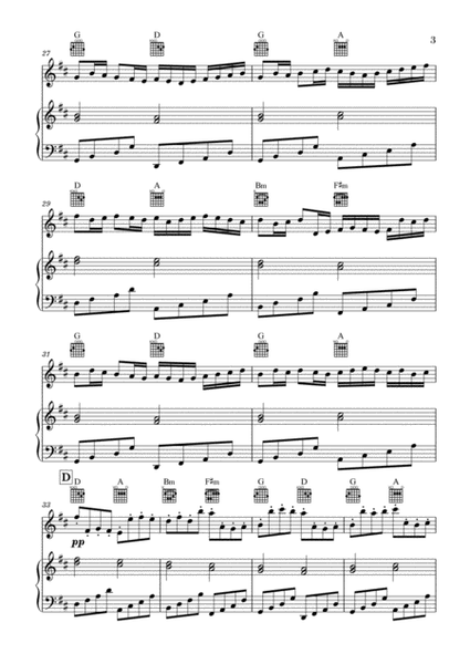 Canon in D for Violin and Piano with Guitar Chords image number null