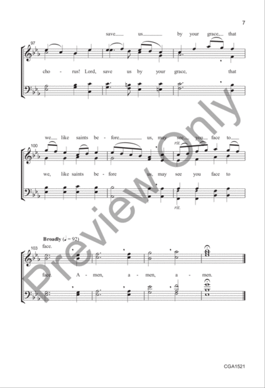 The Church's One Foundation (Choral Score) 4-Part scores gallery preview page 8