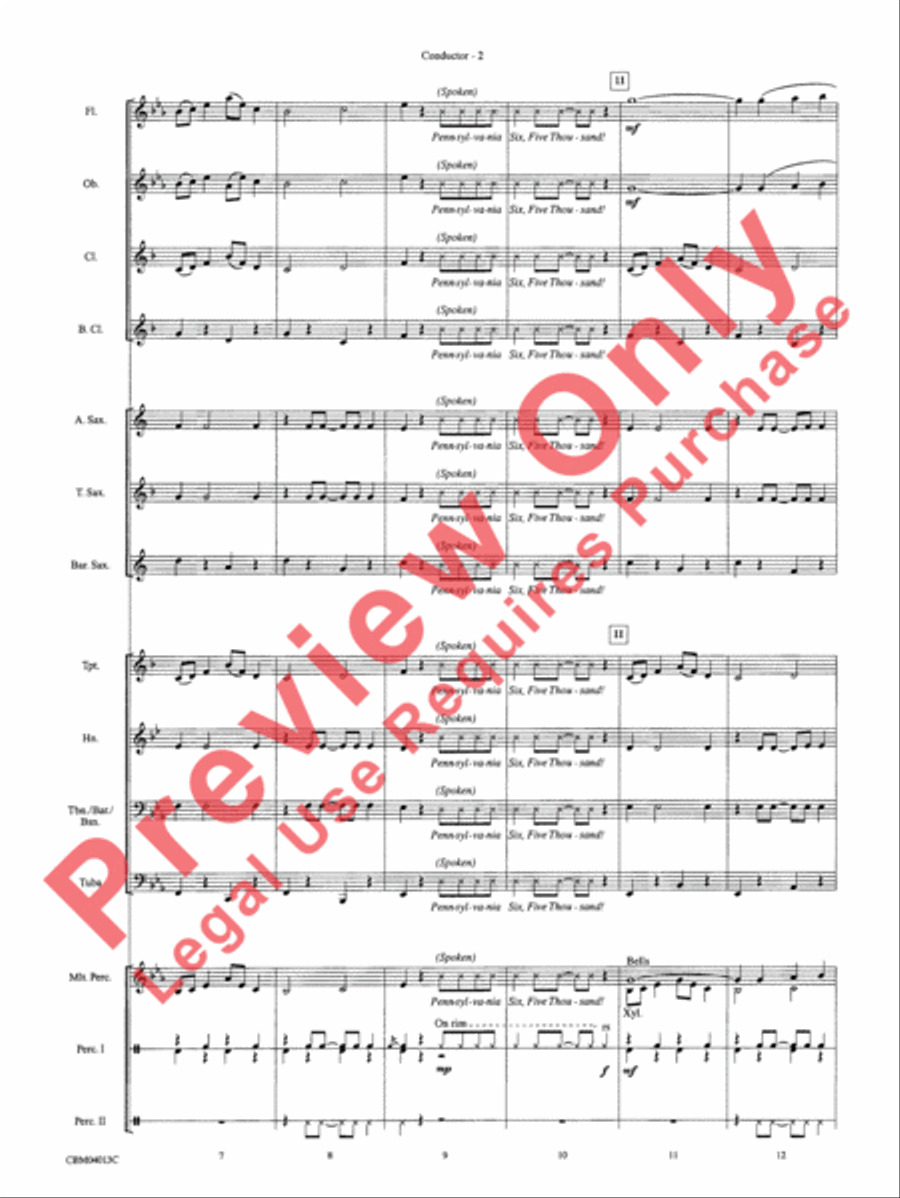 Pennsylvania 6-5000 Pennsylvania 6-5000 Concert Band scores gallery preview page 4