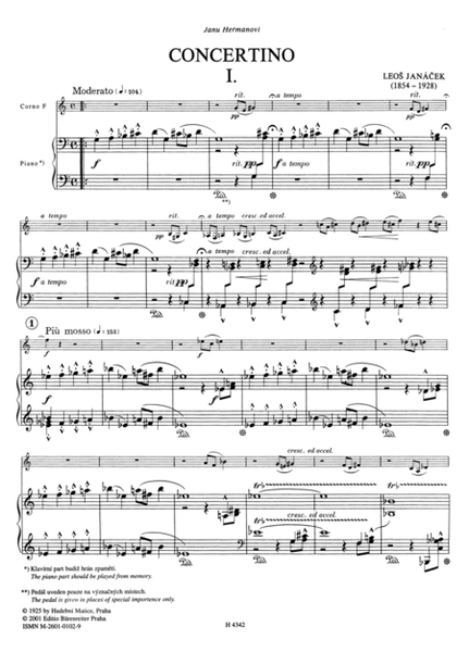 Concertino für Klavier und Kammerorchester