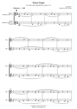 Silent Night (for oboe duet, suitable for grades 1-5)