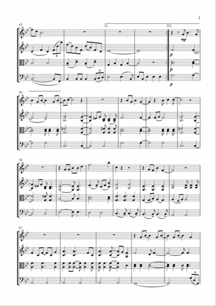 Rocket Man (I Think It's Gonna Be A Long Long Time) String Quartet scores gallery preview page 4