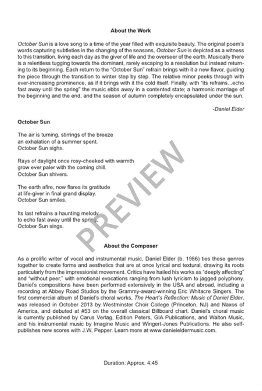 October Sun 4-Part scores gallery preview page 3