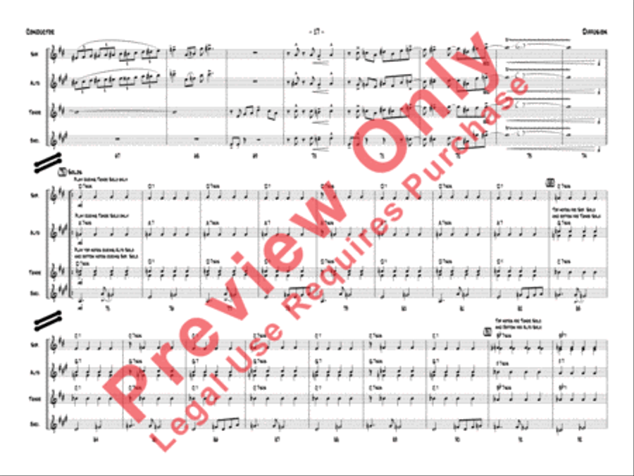 Diffusion for Sax Quartet Small Ensemble scores gallery preview page 20