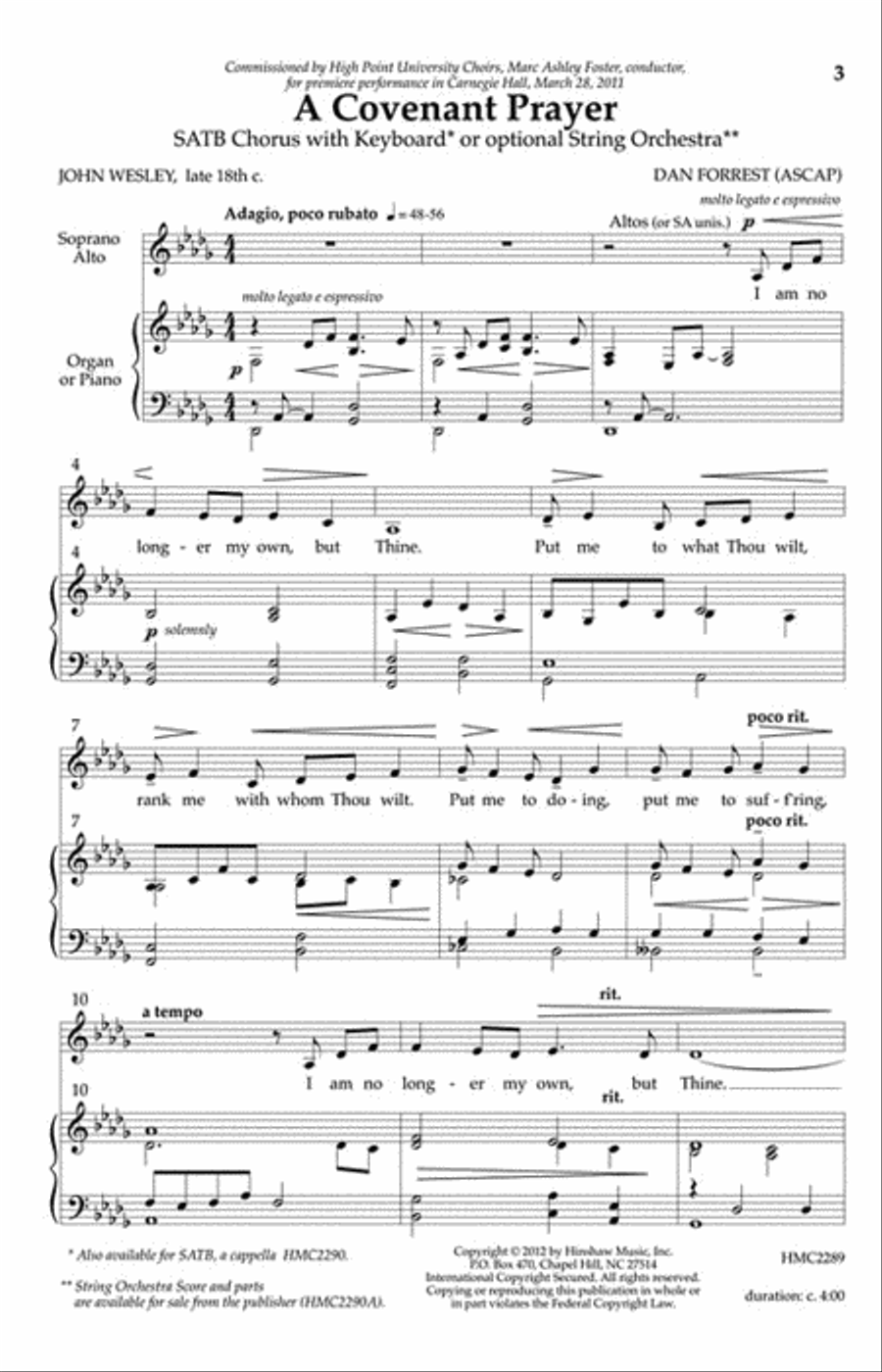 A Covenant Prayer A Covenant Prayer 4-Part scores gallery preview page 2