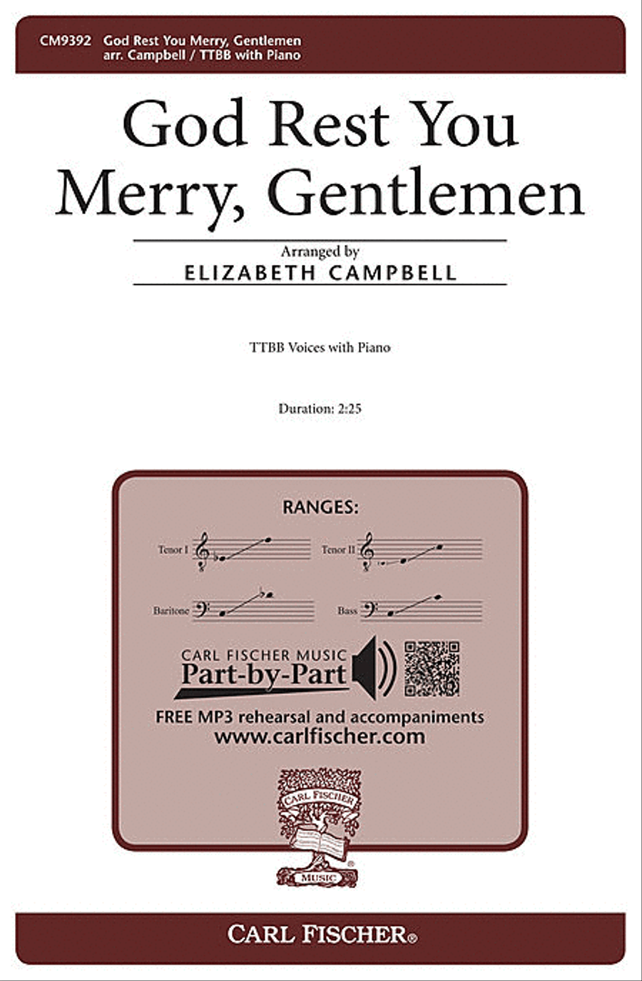 God Rest You Merry, Gentlemen TTBB scores gallery preview page 1