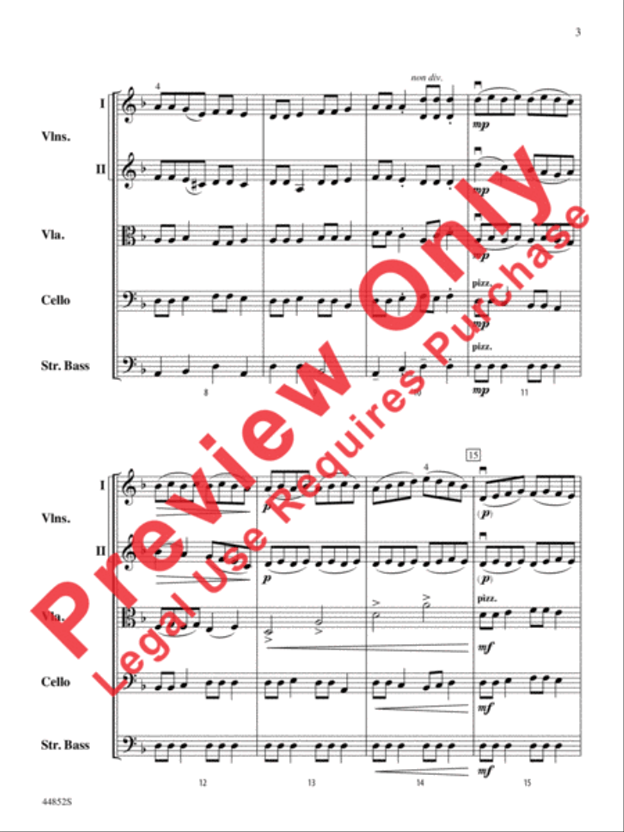Dreidl Variants String Orchestra scores gallery preview page 16