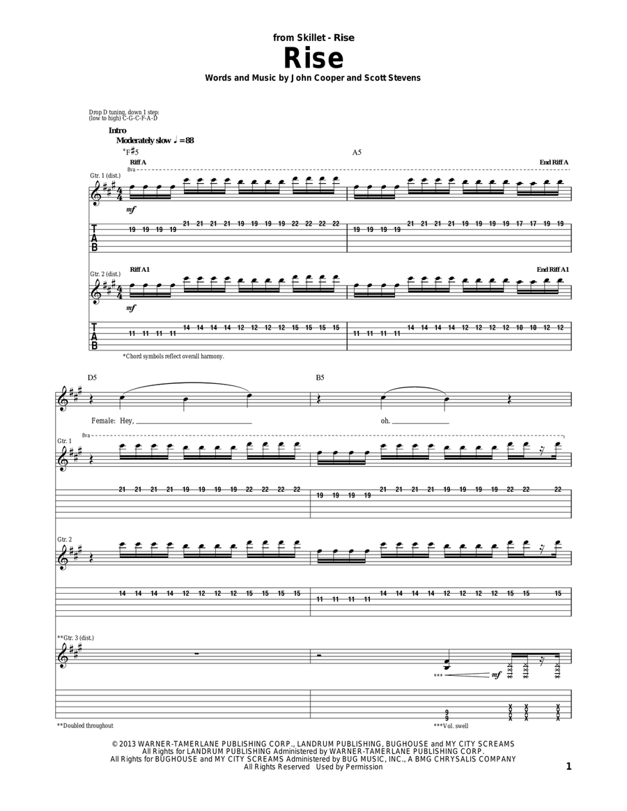 Rise Acoustic Guitar scores gallery preview page 1
