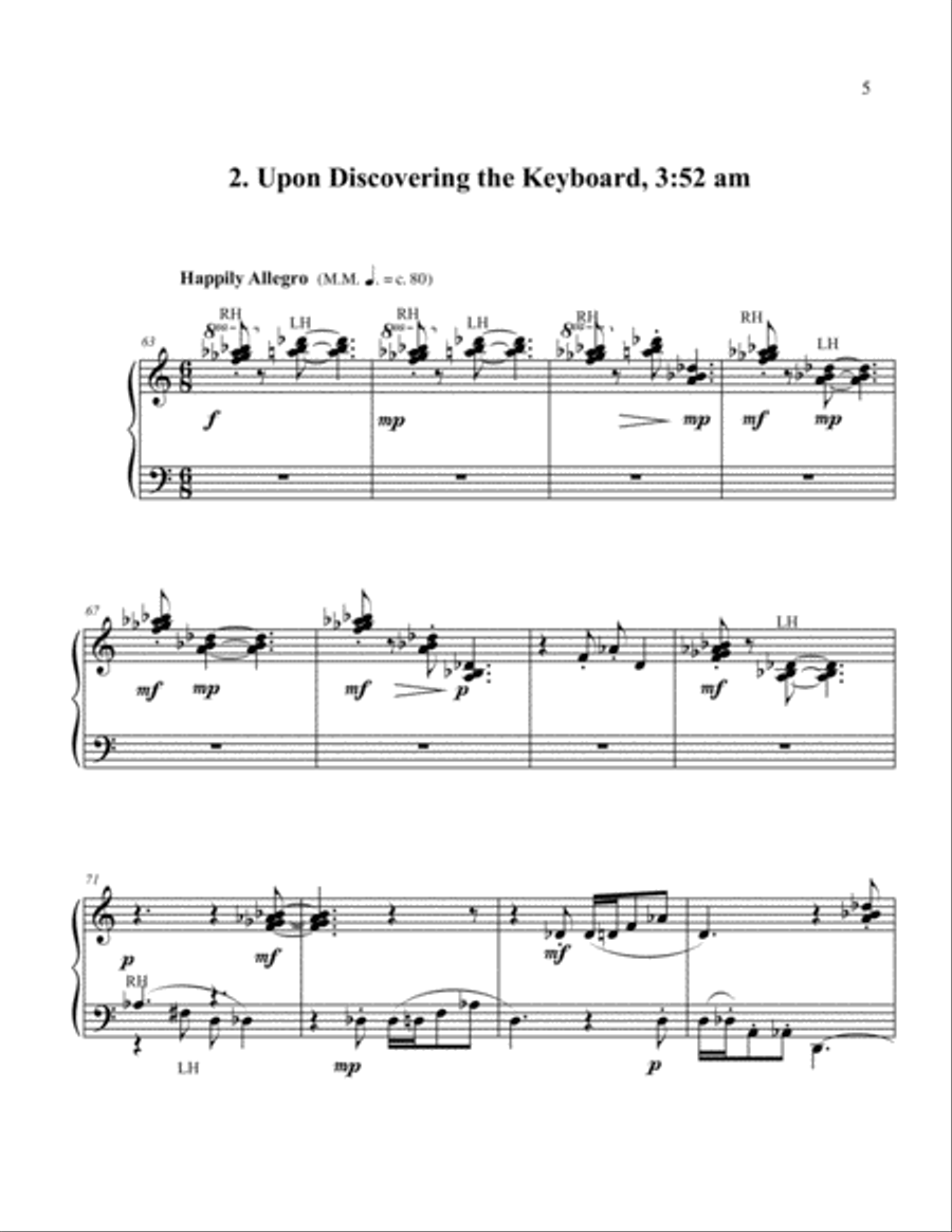 Upon Adopting Teenaged Felines Piano Solo scores gallery preview page 5