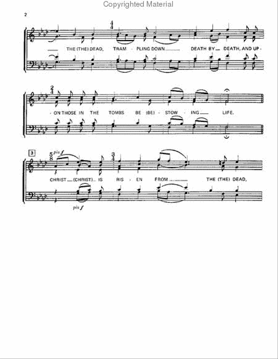 Christ Is Risen Christ Is Risen 4-Part scores gallery preview page 3