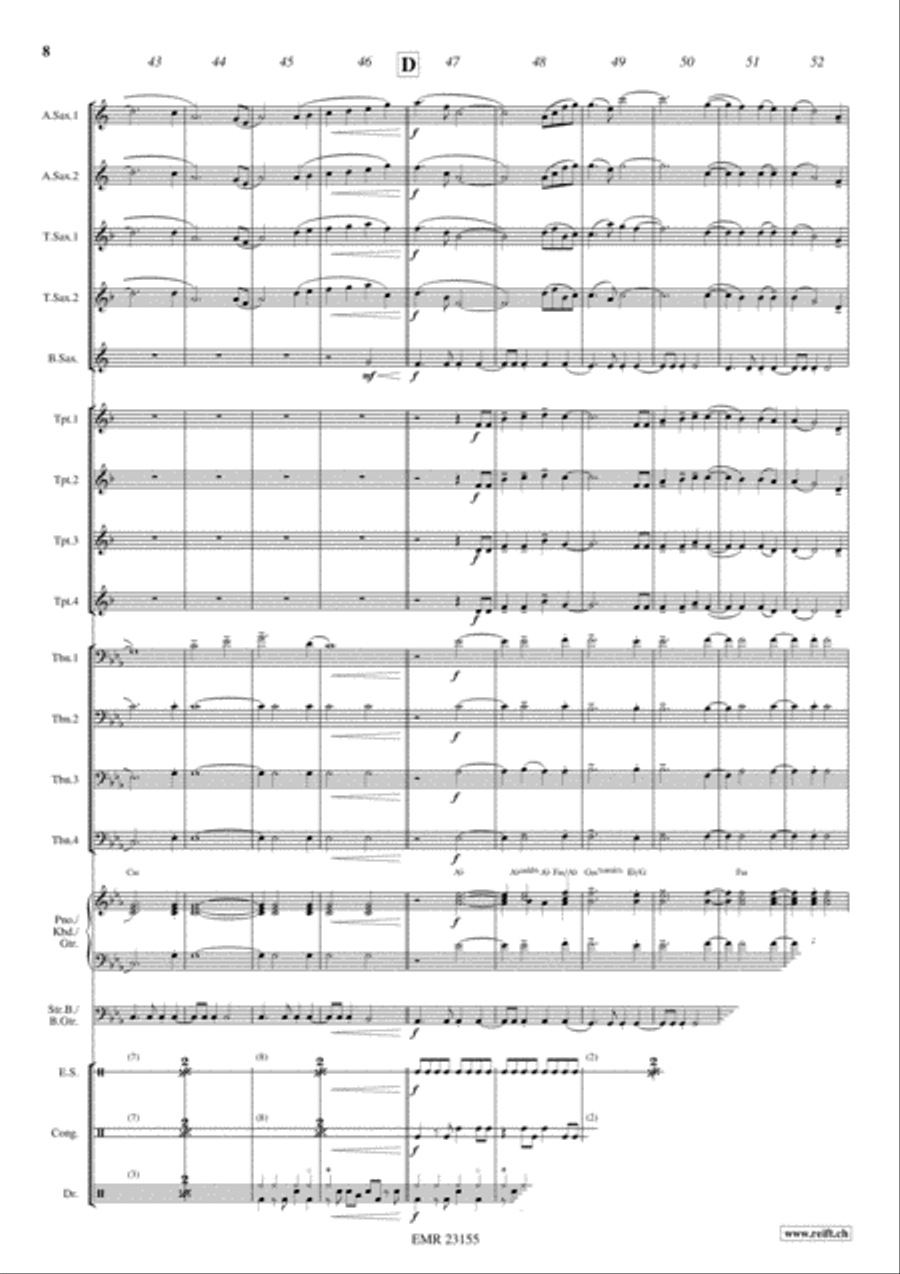 Pour Que Tu M'Aimes Encore Big Band scores gallery preview page 8