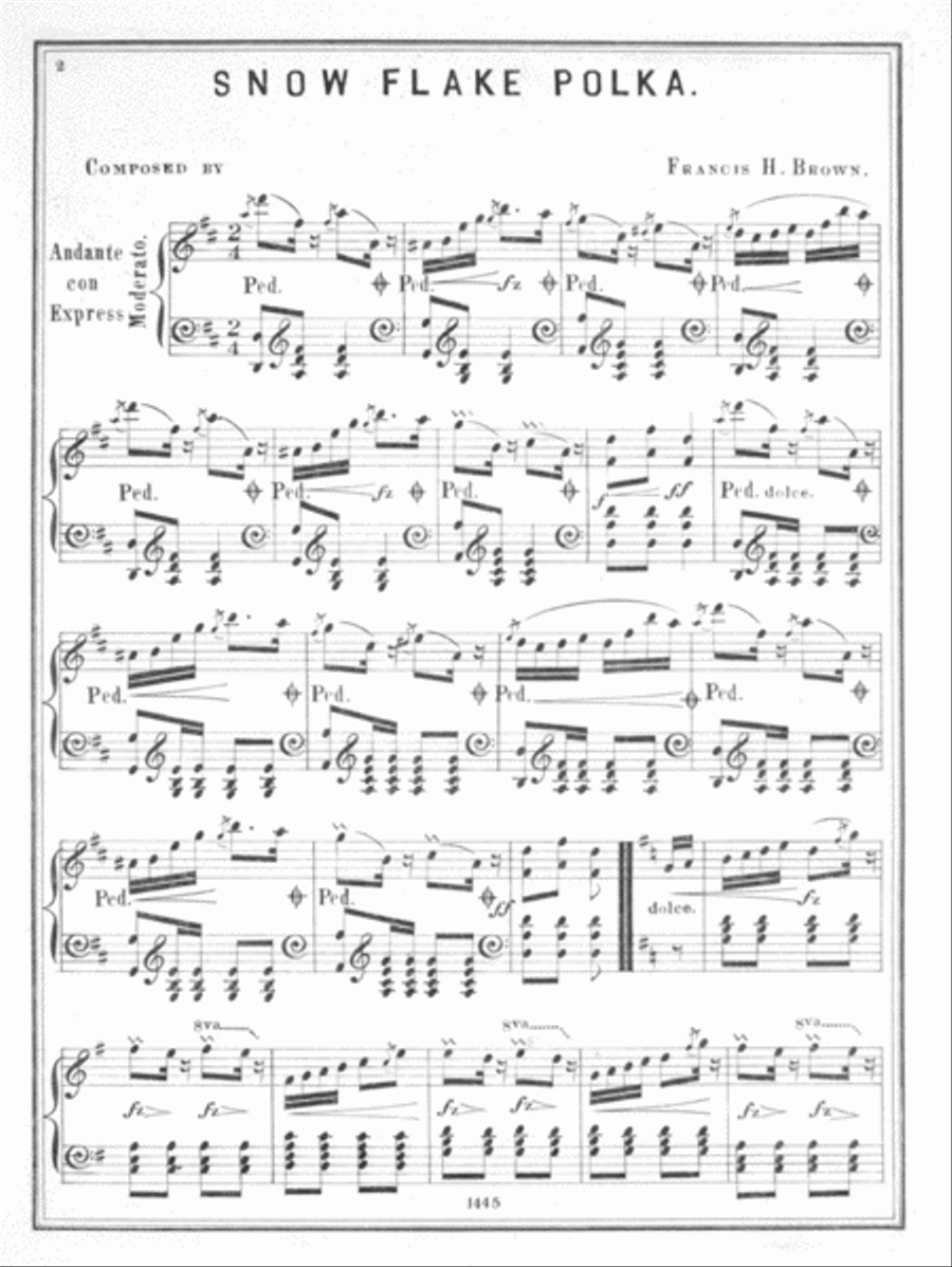 The Snow Flake Polka Piano Solo scores gallery preview page 2